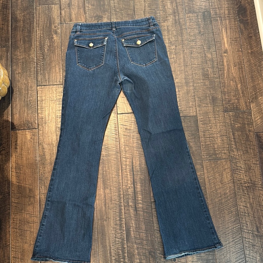 White House Black Market Skinny Flare Blue Women's Jeans size 8 - Picture 3 of 8